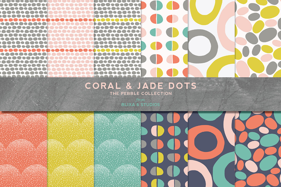 Coral & Jade Mod Dot Patterns in Patterns - product preview 8