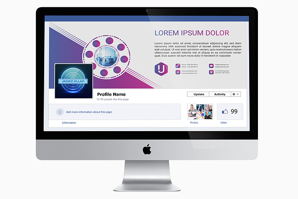 Modern Facebook Cover in Facebook Templates - product preview 1