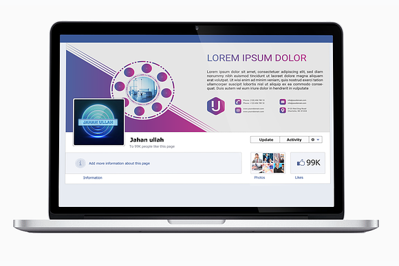 Modern Facebook Cover in Facebook Templates - product preview 2