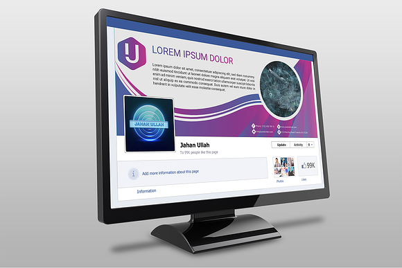 Modern Facebook Cover in Facebook Templates - product preview 3
