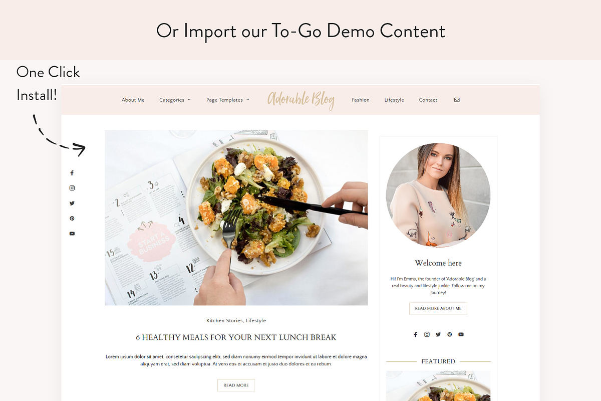 Lifestyle Blog Theme - Adorable in WordPress Blog Themes - product preview 8