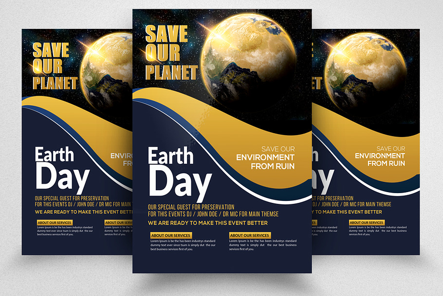 Happy Earth Day Poster Template in Flyer Templates - product preview 8
