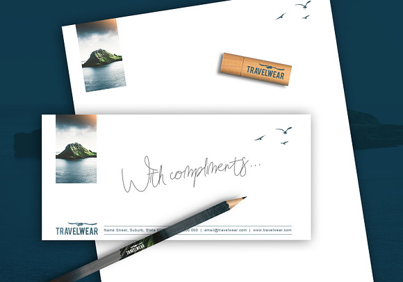 Travel Inspired Stationery Template in Stationery Templates - product preview 2