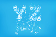 Alphabet of soap bubbles vector