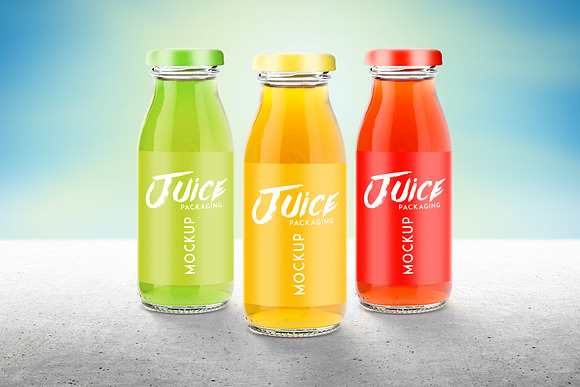 Juice Bottle Mock-Up in Product Mockups - product preview 3