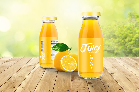 Juice Bottle Mock-Up in Product Mockups - product preview 4