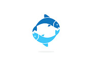 Fish icon vector on white background