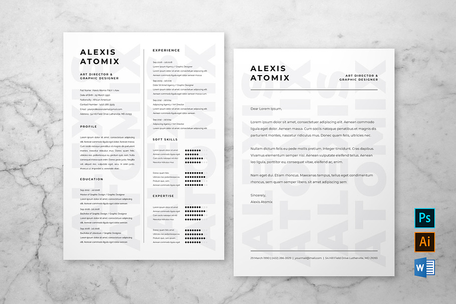 Professional Resume & Cover Letter 2 in Resume Templates - product preview 8