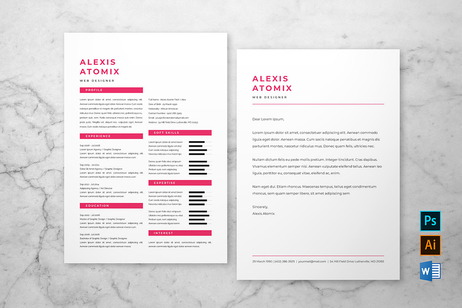 Professional Resume & Cover Letter 3 in Resume Templates - product preview 8