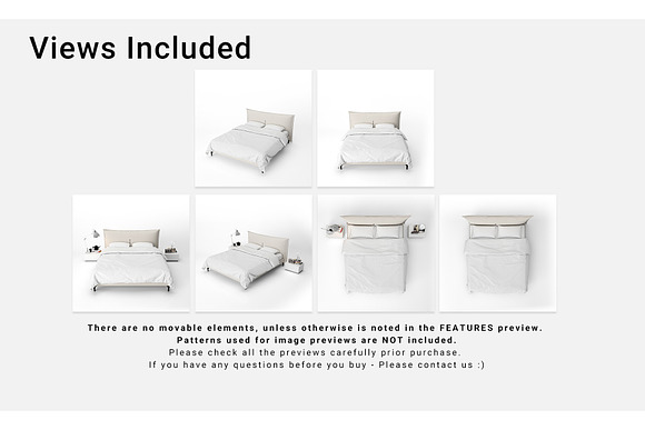 Bed Linen Mockup Set in Print Mockups - product preview 1