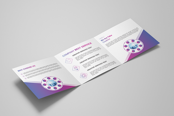 Square Trifold Brochure in Brochure Templates - product preview 1