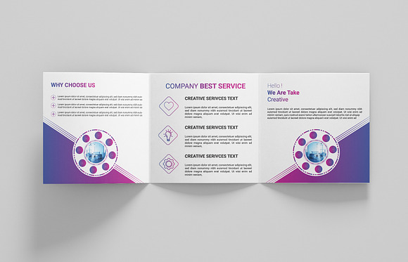 Square Trifold Brochure in Brochure Templates - product preview 2