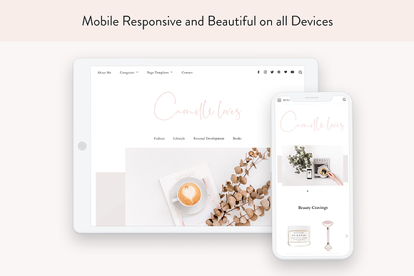 Minimal Blog Theme - Camille in WordPress Blog Themes - product preview 3