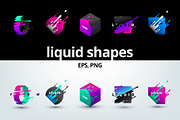Set of liquid vector shapes