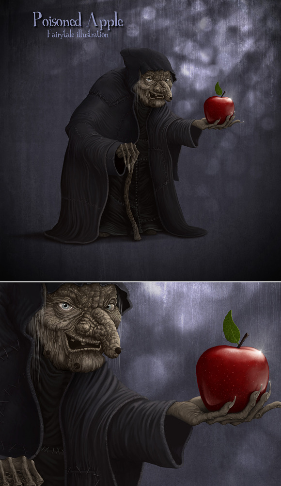Poisoned apple in Illustrations - product preview 1