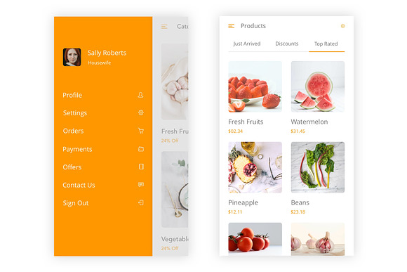 Grocery - Shopping Store Sketch App in UI Kits and Libraries - product preview 2
