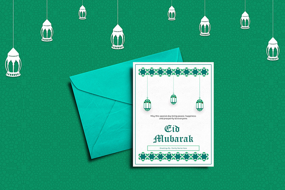 Eid Mubarak Greeting Card - V02
