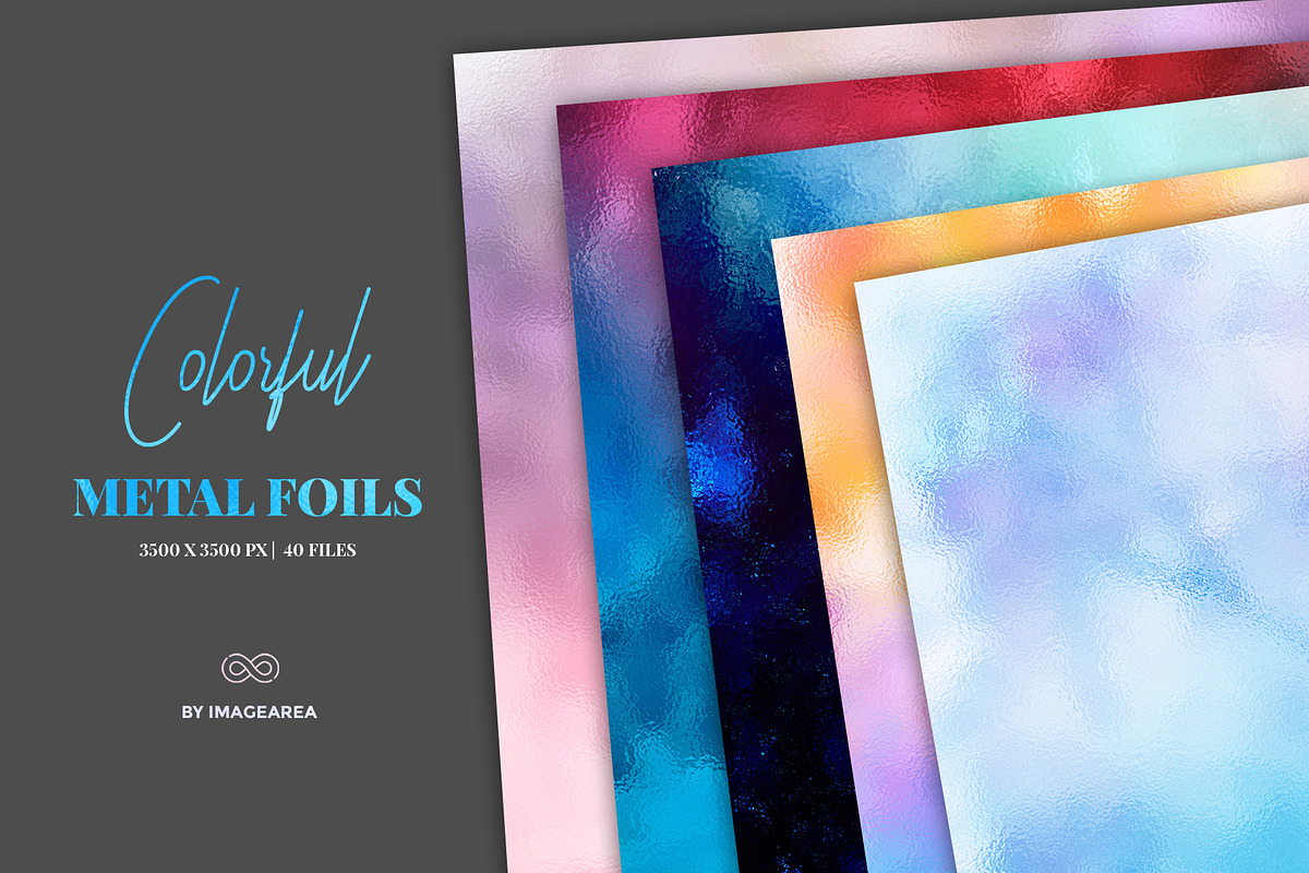 40 Colorful Metal Foils in Textures - product preview 8