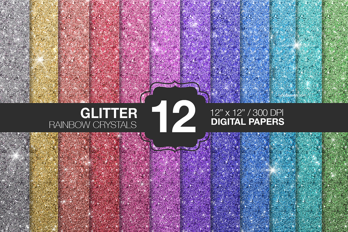 12 GLITTER PAPERS in Textures - product preview 8