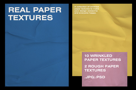 Wrinkle Paper Mockups & Textures in Scene Creator Mockups - product preview 10
