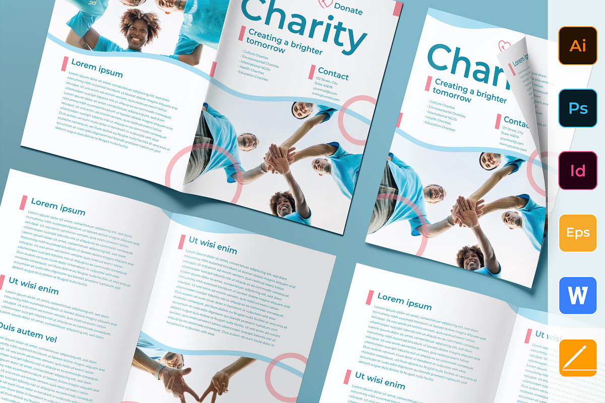 Charity Brochure Bifold in Brochure Templates - product preview 8
