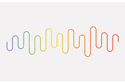 Vector Sound Wave. Colorful