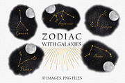 Galaxy with zodiac signs
