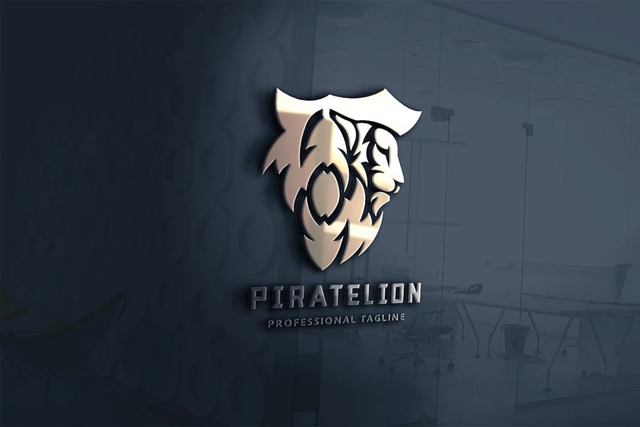 Pirate Lion Logo in Logo Templates - product preview 8