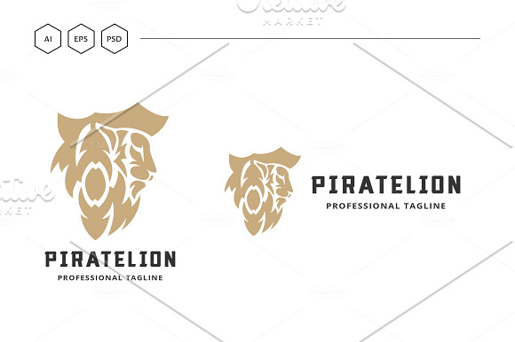 Pirate Lion Logo in Logo Templates - product preview 2