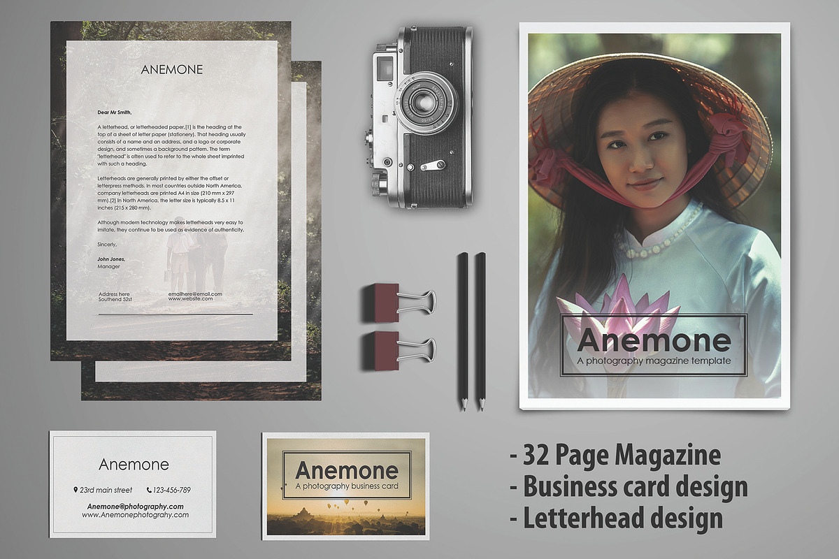 ANEMONE: Visual Stationary Template in Stationery Templates - product preview 8