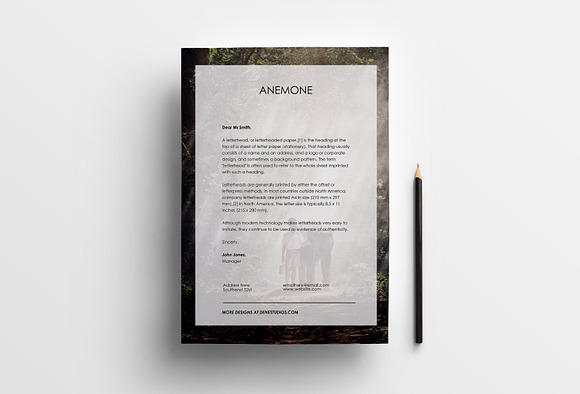 ANEMONE: Visual Stationary Template in Stationery Templates - product preview 25