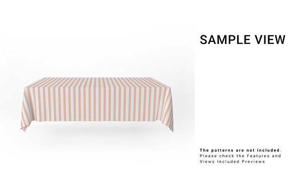 Square Tablecloth Set in Product Mockups - product preview 2