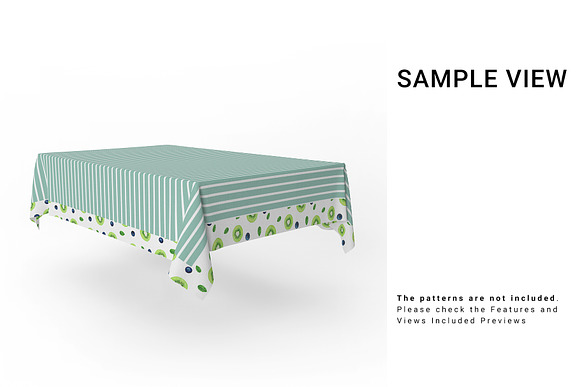Square Tablecloth Set in Product Mockups - product preview 3
