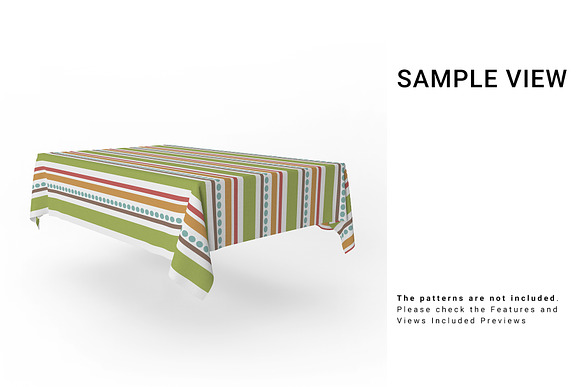 Square Tablecloth Set in Product Mockups - product preview 4