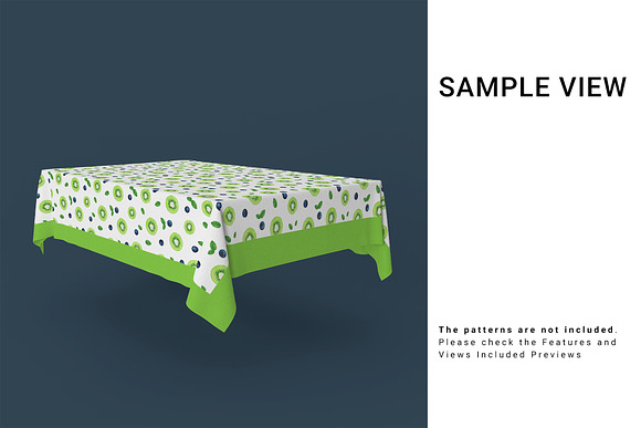 Square Tablecloth Set in Product Mockups - product preview 5