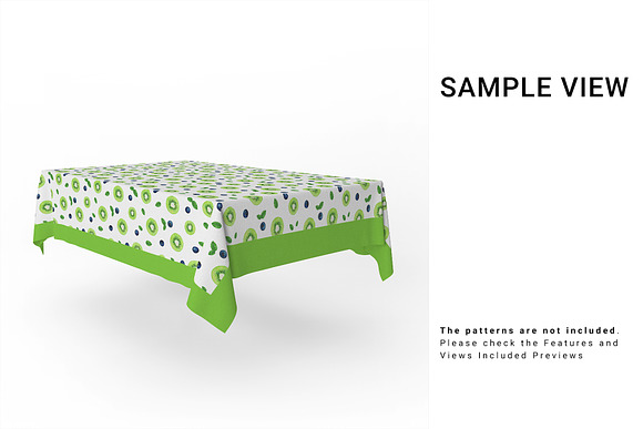 Square Tablecloth Set in Product Mockups - product preview 6