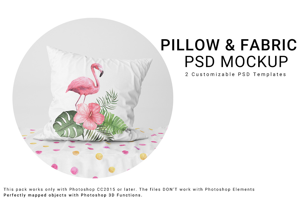 Throw Pillow and Fabric Set in Product Mockups - product preview 8