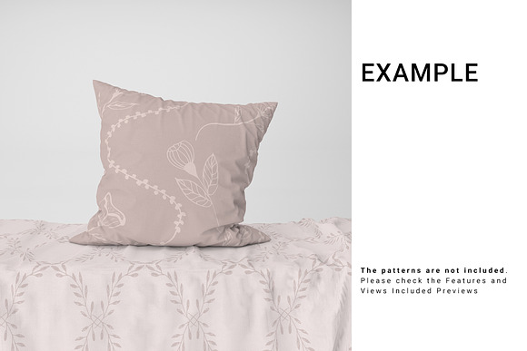 Throw Pillow and Fabric Set in Product Mockups - product preview 4