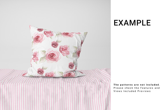 Throw Pillow and Fabric Set in Product Mockups - product preview 7