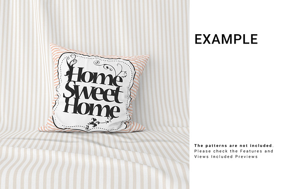 Throw Pillow and Fabric Set in Product Mockups - product preview 9