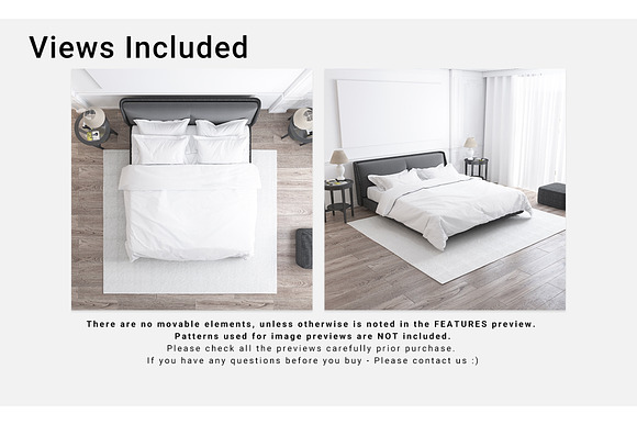 Bedroom Textile Set in Product Mockups - product preview 1