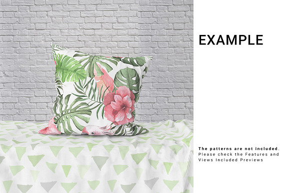Throw Pillow and Fabric Set in Product Mockups - product preview 11