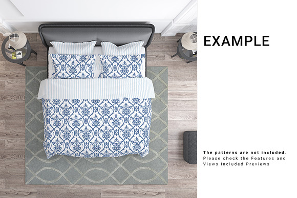 Bedroom Textile Set in Product Mockups - product preview 6