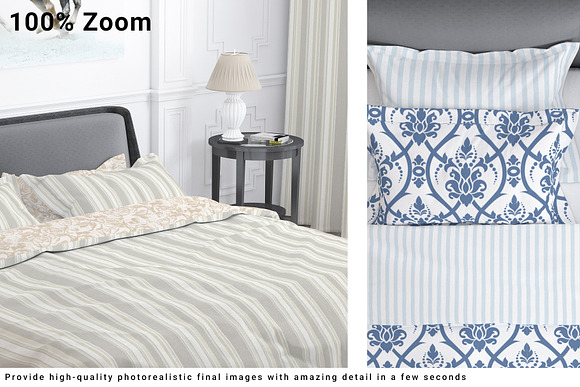 Bedroom Textile Set in Product Mockups - product preview 7