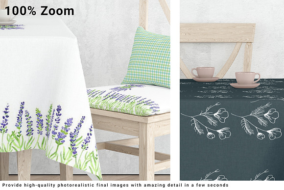 Tablecloth & Chair Cushions Set in Product Mockups - product preview 4