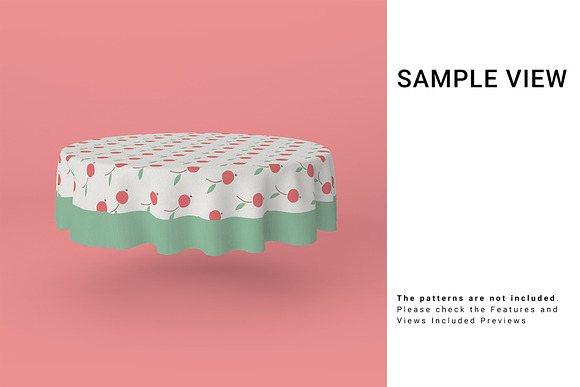 Round Tablecloth Mockup Set in Product Mockups - product preview 5