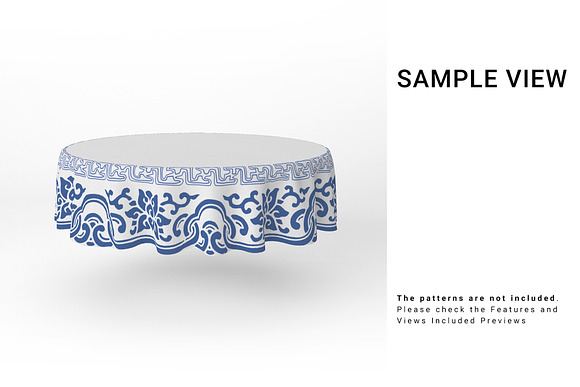 Round Tablecloth Mockup Set in Product Mockups - product preview 6