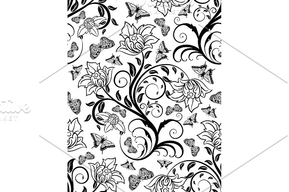 5 Seamless Floral Patterns in Patterns - product preview 1