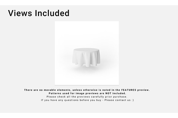 Round Tablecloth in Product Mockups - product preview 1