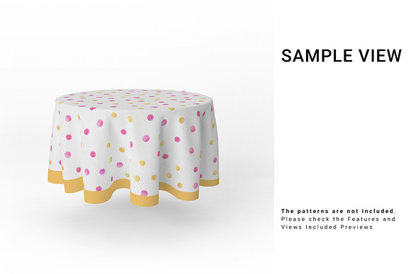 Round Tablecloth in Product Mockups - product preview 2